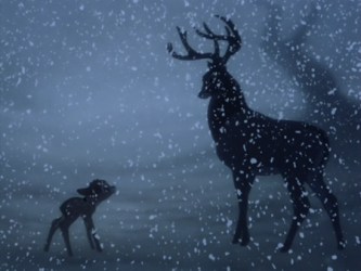 bambi-stag-snow